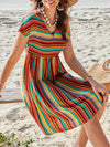 This Emery Rose summer <a href="https://canaryhouze.com/collections/women-dresses" target="_blank" rel="noopener">dress</a> features a chic striped design and short sleeves for a stylish and lightweight look. Made with quality materials, it offers both comfort and style for any summer occasion. Perfect for a fashionable, effortless summer look