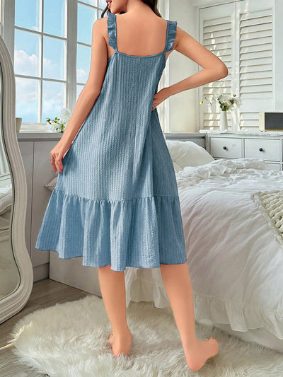 Mint Green Spaghetti Strap Night Dress for Women - Comfortable and Stylish Sleepwear