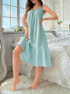 Mint Green Spaghetti Strap Night Dress for Women - Comfortable and Stylish Sleepwear