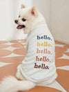 White Mesh Cartoon Printed Sun-Proof T-Shirt for Cats and Dogs - Paw-fect for French Bulldogs