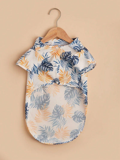 Tropical Vibes: Hawaiian Beach Shirt for Golden Retrievers