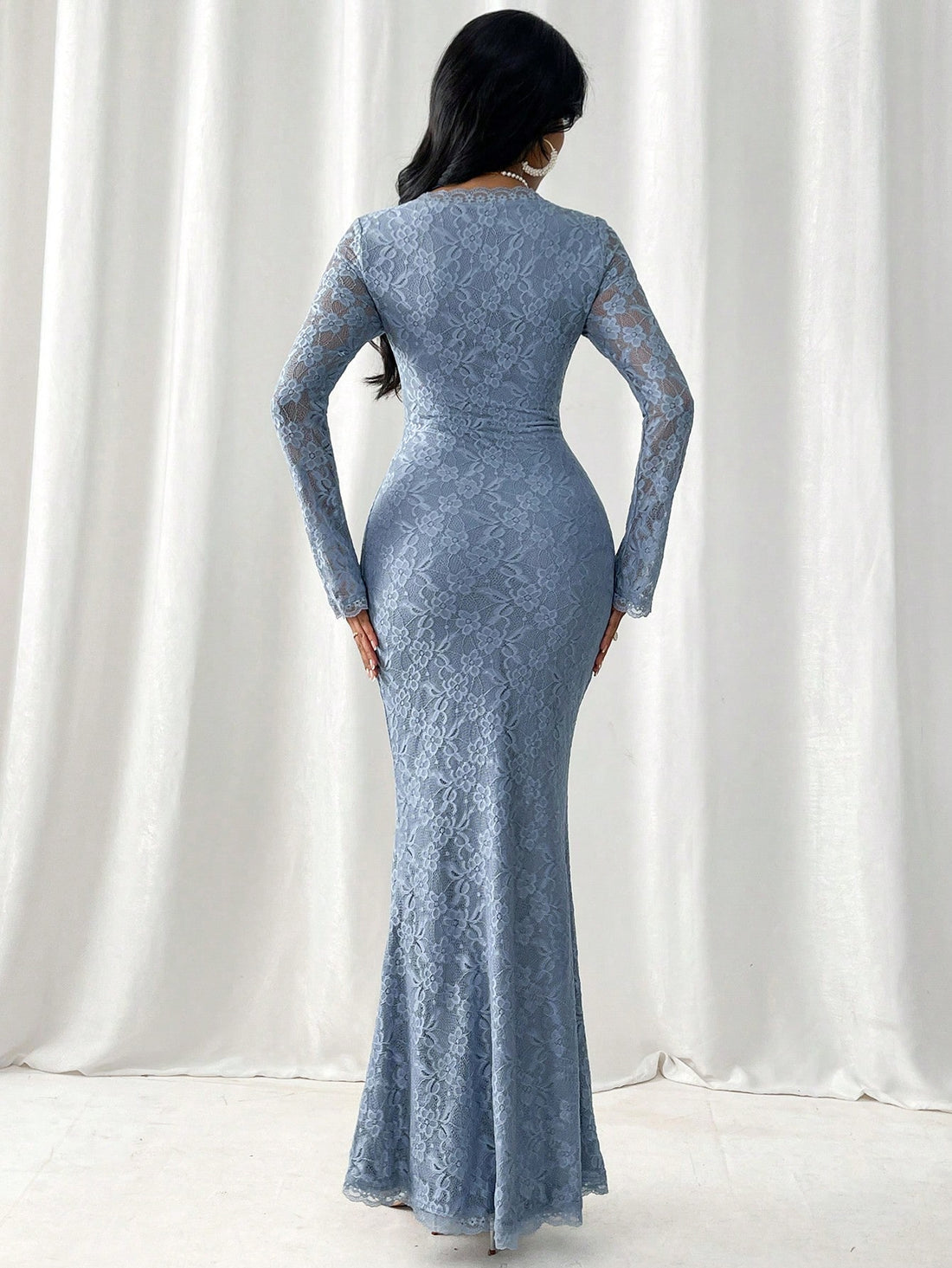 Elevate your evening elegance with our Enchanting Lace Bodycon Mermaid Dress! This stunning dress features intricate lace detailing and a figure-flattering bodycon fit, creating an enchanting and elegant look. Perfect for any special occasion, this dress will make you feel confident and beautiful.