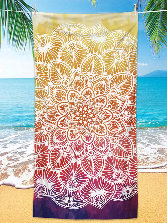 Indulge in Bohemian Bliss with our Ombre Mandala <a href="https://canaryhouze.com/collections/towels" target="_blank" rel="noopener">Beach Towel</a>, perfect for yoga, diving, and traveling. Made with high-quality materials, it offers quick-drying and absorbent properties, making it the perfect companion for your active lifestyle. Its vibrant, ombre design adds a touch of style to your beach trips.
