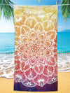 Bohemian Bliss: Ombre Mandala Beach Towel for Yoga, Diving, and Traveling
