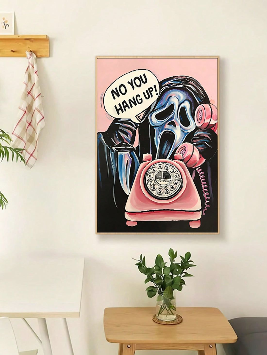 Transform your dormitory or bedroom into a trendy and unique space with our Vintage Skull Talking On The Phone Waterproof Canvas Painting. Made from high-quality materials, this painting adds a touch of vintage charm to any room. The waterproof feature also ensures long-lasting beauty.