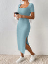 Elegance Defined: Frenchy Square Neck Maxi Dress