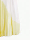 Chic Color Block Pleated Hem Dress for Trendsetting Women