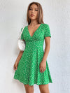 Chic Polka Dot V-Neck Wrap Dress for Effortless Spring-Summer Elegance