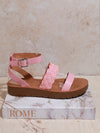 Step up your style with Solid Color Wedge Thick Sole Sandals