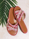 Multicolored Rivet Bliss: Stylish Flat Sandals for Fashionable Ladies