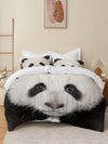 Cute Panda Printed Comforter Set for Kids and Teens - 3 Piece Set Including Comforter Cover and Pillowcases