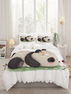 Cute Panda Printed Comforter Set for Kids and Teens - 3 Piece Set Including Comforter Cover and Pillowcases