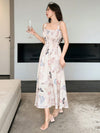 Blooming Beauty: Floral Print Empire Waist Spaghetti Strap Dress