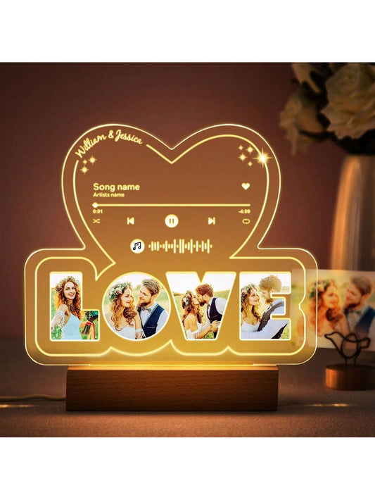 Add a touch of personalization to any special occasion with our Customized Music Night Light Plaque. Featuring a personalized LED lamp with your chosen picture and a natural wooden base, this plaque is <a href="https://canaryhouze.com/collections/acrylic-plaque" target="_blank" rel="noopener">the perfect gift</a> for Valentine's Day, anniversaries, or birthdays. Illuminate memories with this unique and thoughtful present.