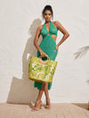 Chic Leaf Pattern Tote Bag for Your Fashionable Vacation