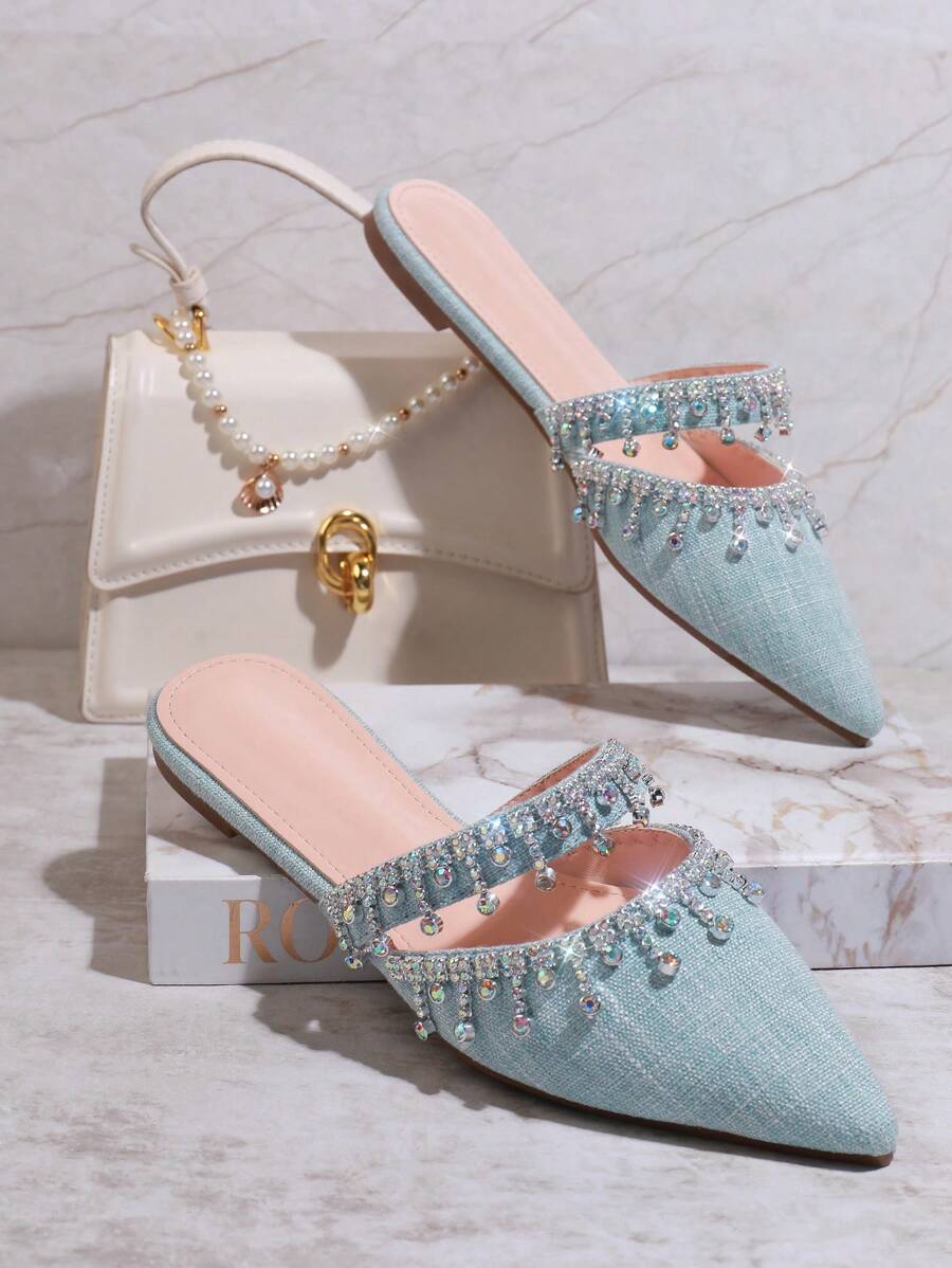 Elevate your everyday style with these stunning rhinestone-embellished flat shoes. Designed for the modern woman, they combine comfort with eye-catching sparkle, making them perfect for casual outings, work, or special events. The delicate rhinestone detailing adds a touch of glamour without sacrificing practicality. Lightweight and easy to wear, these flats transition seamlessly from day to night. Whether paired with jeans, dresses, or professional attire