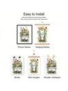 Botanical Wildflower Bliss: Set of 2 Bathroom Posters for Modern Home Decoration