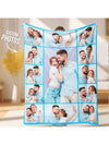 Personalized Photo Blanket: Create Memories with Custom Collage, Perfect Gift for Family, Friends, and Pets!
