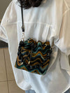 Chic Women's Woven Bucket Bag: High-End Texture Single Shoulder Crossbody Style
