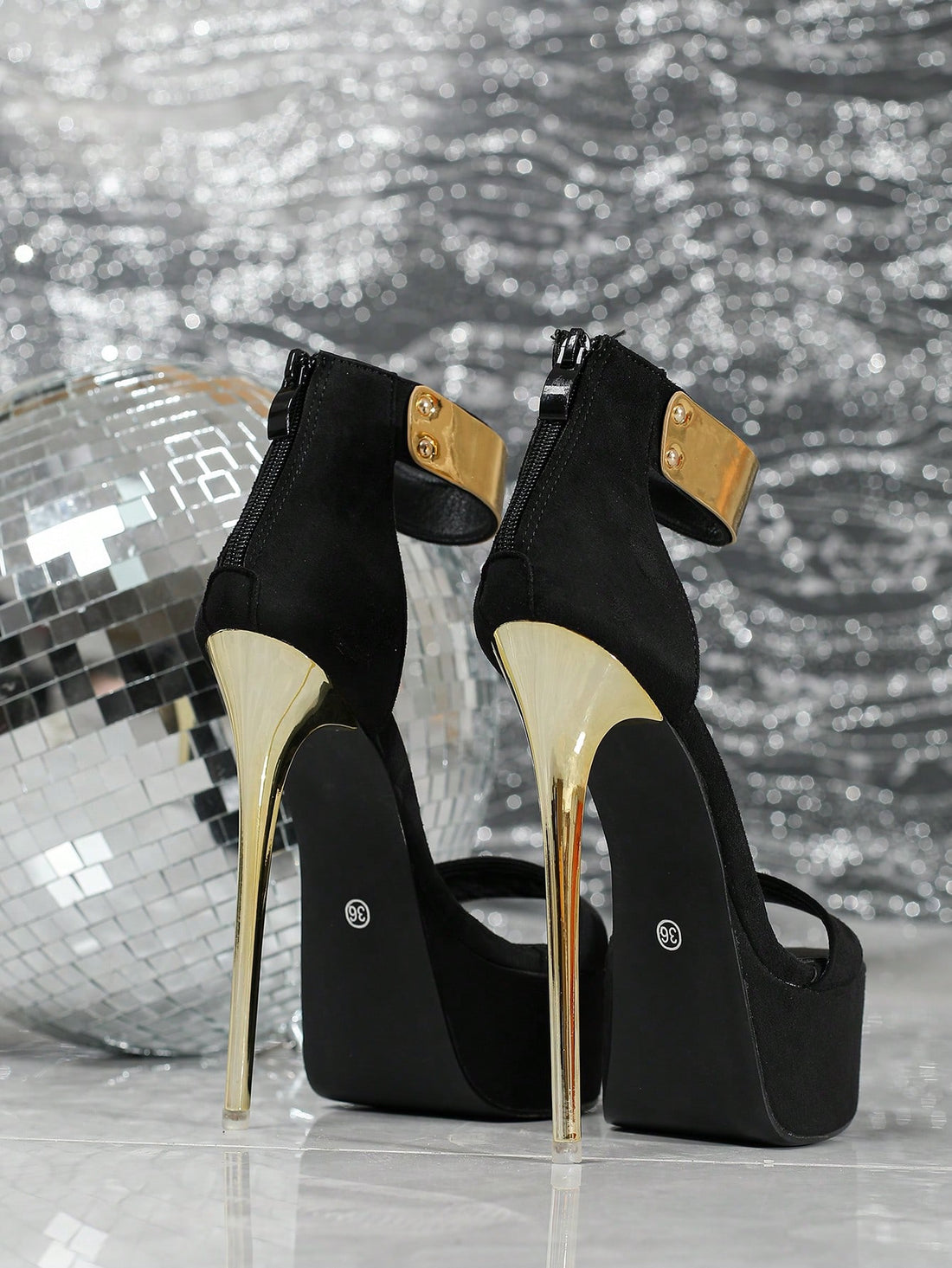 Step into style with these playful high-heeled sandals featuring a trendy front zipper and a flirty peep toe. Designed with a water-resistant platform, they keep you looking fabulous rain or shine. Perfect for adding a chic twist to any outfit while keeping your feet comfy and confident.