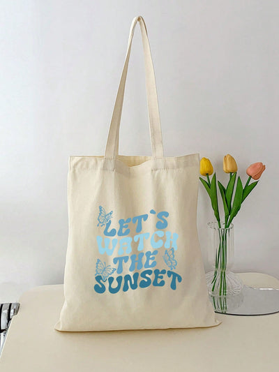 Redefine Your Style: The Future Letters Canvas Tote Bag for Women