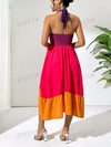 Summer Dream: Gradient Halter Backless Dress