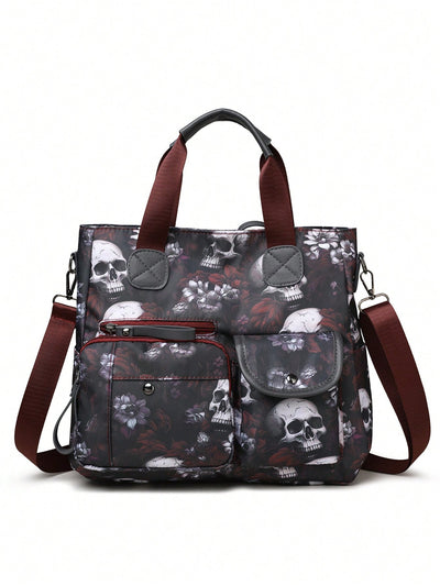 This stylish messenger bag features a vintage skull pattern, making it perfect for business professionals, busy moms, and frequent travelers. The eye-catching design adds a touch of personality while providing ample storage for all your essentials. Stay organized and in style with this versatile bag.