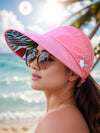 Ultimate Stylish Sun Protection Hat with Ponytail Hole and Faux Pearl Decoration for Women's Outdoor Adventures