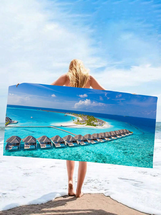 Expertly crafted with ultra-fine fibers, this Coastal Scenery Print <a href="https://canaryhouze.com/collections/towels?sort_by=created-descending" target="_blank" rel="noopener">Beach Towel</a> offers superior absorbency and quick drying capabilities. Perfect for a day at the beach or pool, it's also versatile enough to be used as a picnic or yoga mat. Soak up the sun in style and comfort.