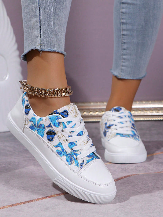 Expertly crafted with a denim blue design and adorned with a stylish bow knot, these big sized <a href="https://canaryhouze.com/collections/women-canvas-shoes" target="_blank" rel="noopener">sneakers</a> offer both fashion and comfort. With a versatile and charming look, these sneakers are perfect for any occasion and provide a touch of personality to any outfit.