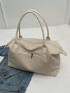 Creamy Corduroy Chic: Large Capacity Tote Bag for Women