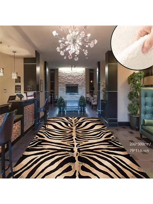 Expertly crafted for both style and functionality, the Leopard Block Pattern Floor Mat adds a touch of wild elegance to any room. Its non-slip, cushioned design provides both safety and comfort, while its wear-resistant material ensures long-lasting use. Transform your home decor with this versatile and durable rug.