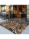 Leopard Block Pattern Floor Mat: Non-Slip Cushioned and Wear Resistant Rug for Home Decor