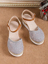 Lace Mesh Bohemian Fairy Espadrille Sandals: Summer's Waterproof Wedge Exclusive