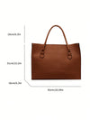 Vintage Textured PU Leather Tote: The Perfect Casual and Versatile Commuter Bag