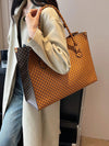 Vintage Textured PU Leather Tote: The Perfect Casual and Versatile Commuter Bag