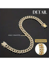 Stylish and Durable Pet Accessory: Collar Dog Chain with Secure Buckle and Artificial Diamonds