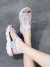 Summer Chic: Trendy Sport Sandals for Women with Flat Heel and Mesh Detailing