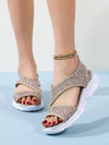 Summer Chic: Trendy Sport Sandals for Women with Flat Heel and Mesh Detailing