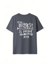 Express Yourself with our Slogan Print Drop Shoulder T-Shirt!