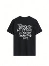 Express Yourself with our Slogan Print Drop Shoulder T-Shirt!