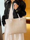 Stylish Solid Color Straw Tote Bag: Perfect for Travel, Vacation & Daily Commuting