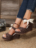 Elevate your style with Blooming Style: Women's Fashionable Classic Floral Wedge Heel Platform <a href=