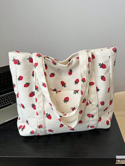 Floral Pattern Tote Bag: The Perfect Companion for Women on the Go!