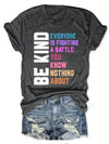 Empathy Matters: 'Be Kind' Inspirational Women's Short Sleeve T-Shirt