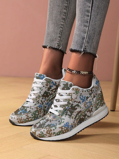 Airy Steps: Women's Breathable Mesh Platform Sneakers