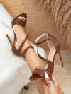 Strappy and Sexy: High Heel Cross Strap Sandals for Ultimate Glamour