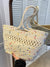 Chic and Practical: Women's Solid Color Woven Straw Tote Bag - Ideal for Daily Use, Vacation, and Leisure