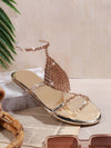 Sparkle in Style: Rhinestone-Decorated Flat Sandals for Women