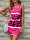 Wild and Free: Sleeveless Leopard Print Dress with Waist Ties